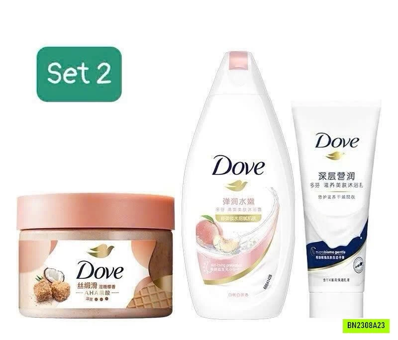 COMBO MỸ PHẨM DƯỠNG DA DOVE 3 CHI TIẾT