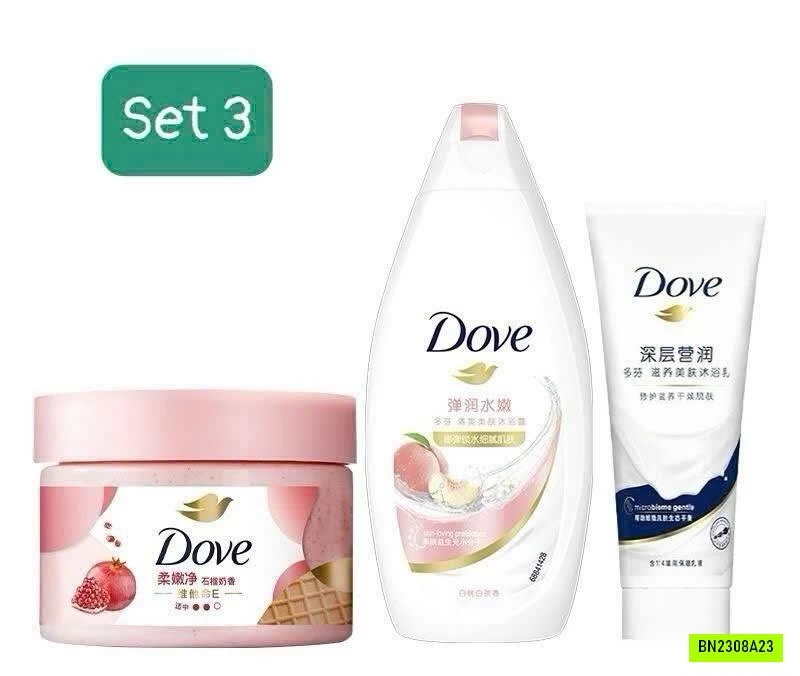 COMBO MỸ PHẨM DƯỠNG DA DOVE 3 CHI TIẾT