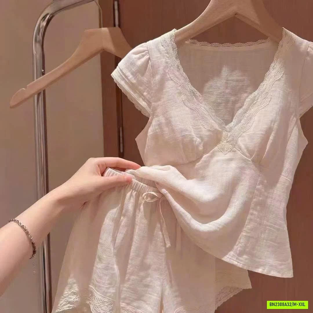 SET CỘC VIỀN REN KÈM ĐỆM
