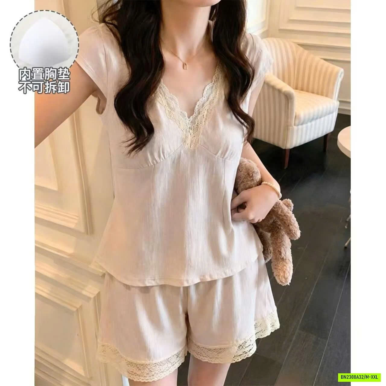 SET CỘC VIỀN REN KÈM ĐỆM