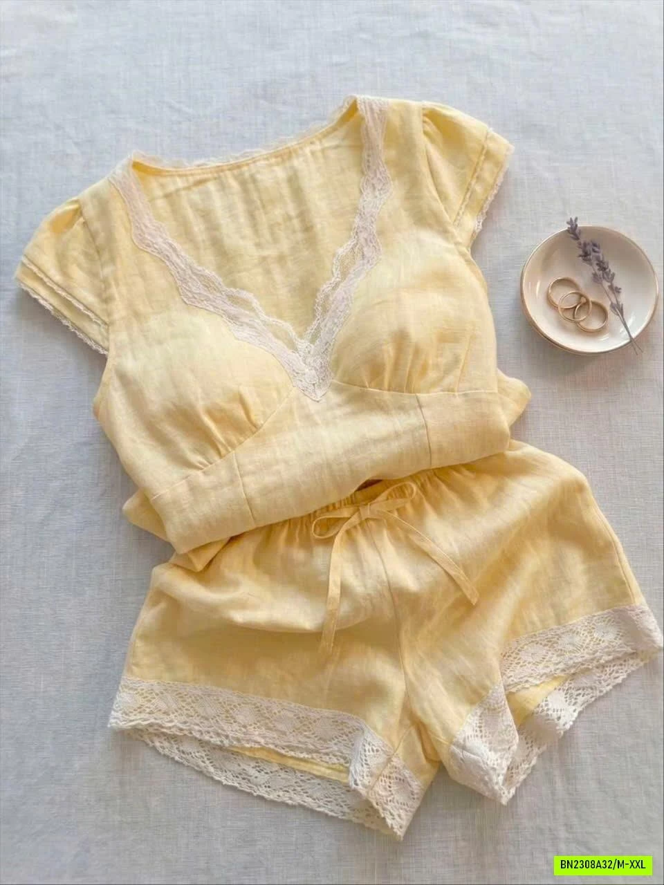 SET CỘC VIỀN REN KÈM ĐỆM