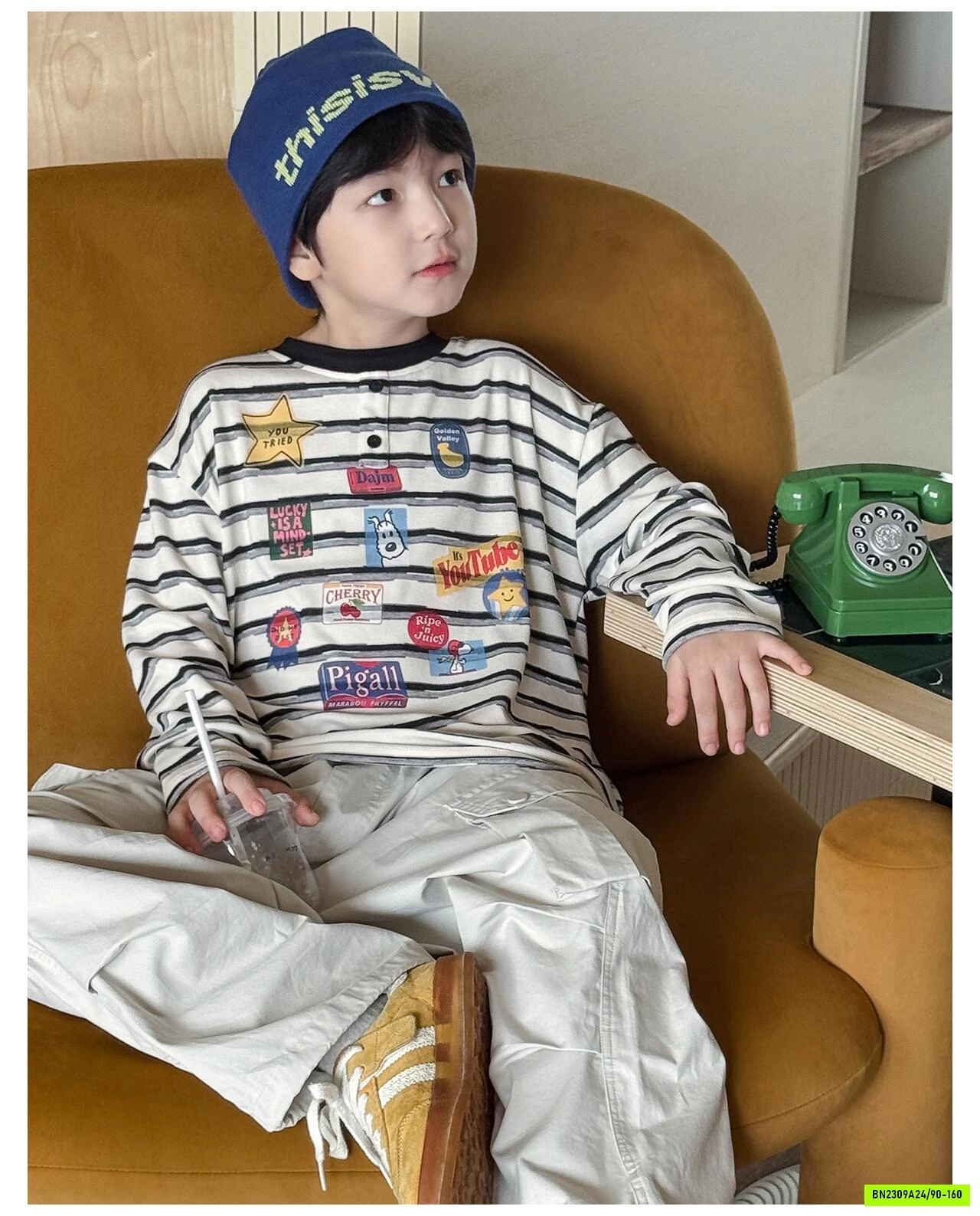 ÁO THUN GIẤY KẺ IN HÌNH AOAOKIDS