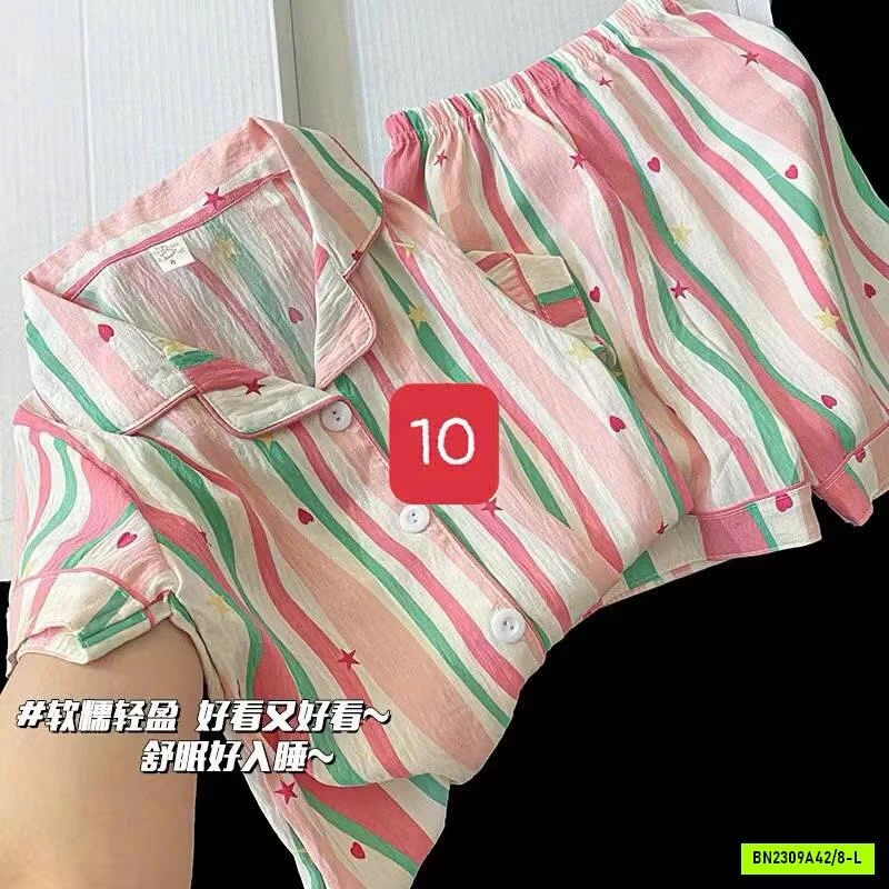 BỘ PIJAMA BÉ GÁI MÙA HÈ