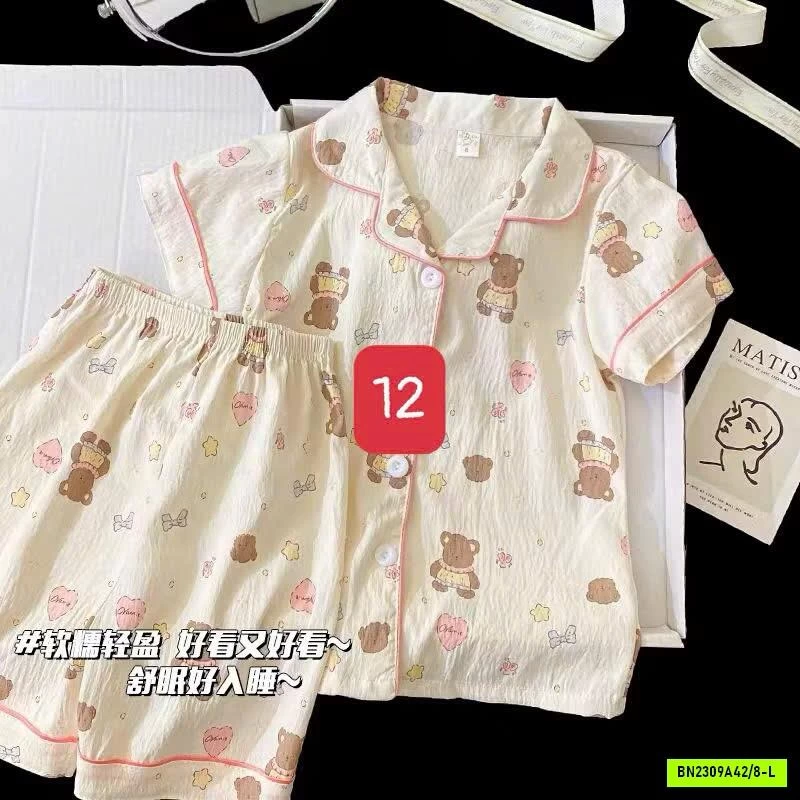 BỘ PIJAMA BÉ GÁI MÙA HÈ