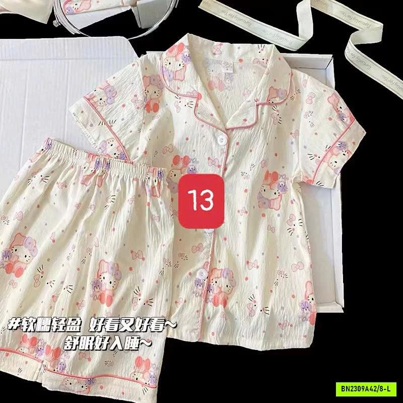 BỘ PIJAMA BÉ GÁI MÙA HÈ