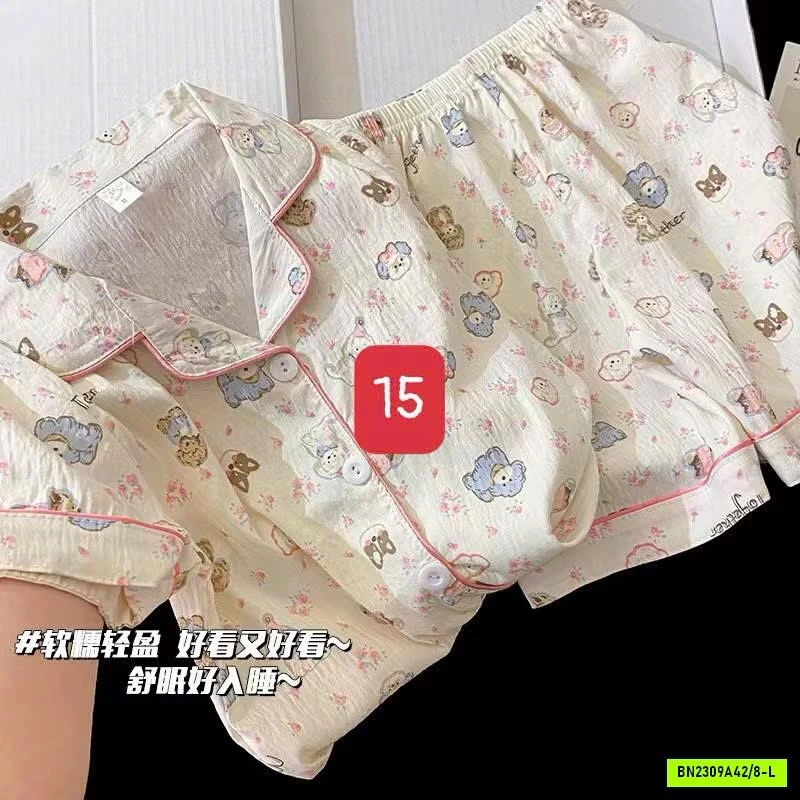 BỘ PIJAMA BÉ GÁI MÙA HÈ