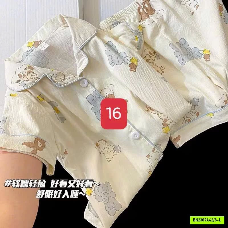 BỘ PIJAMA BÉ GÁI MÙA HÈ