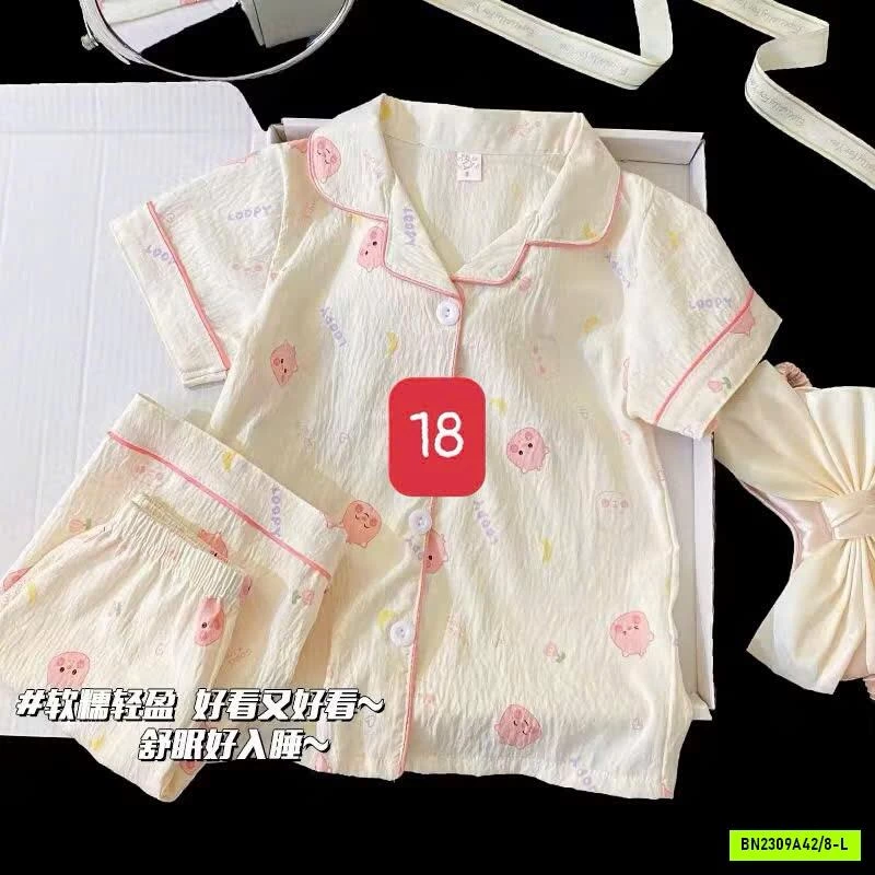 BỘ PIJAMA BÉ GÁI MÙA HÈ
