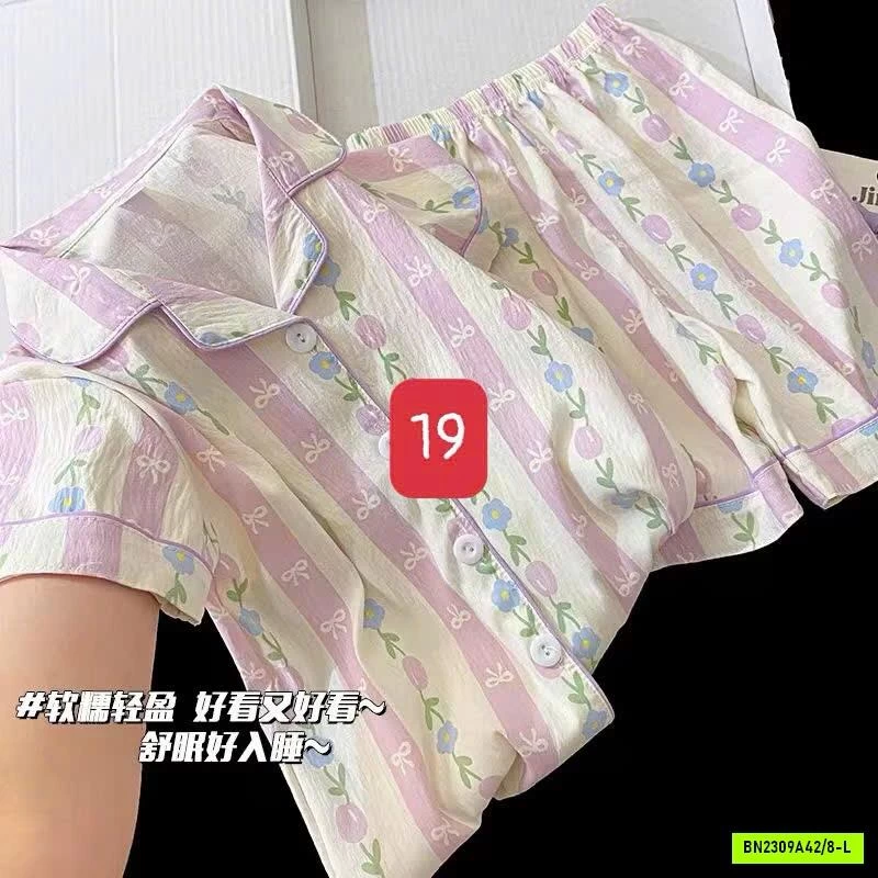 BỘ PIJAMA BÉ GÁI MÙA HÈ