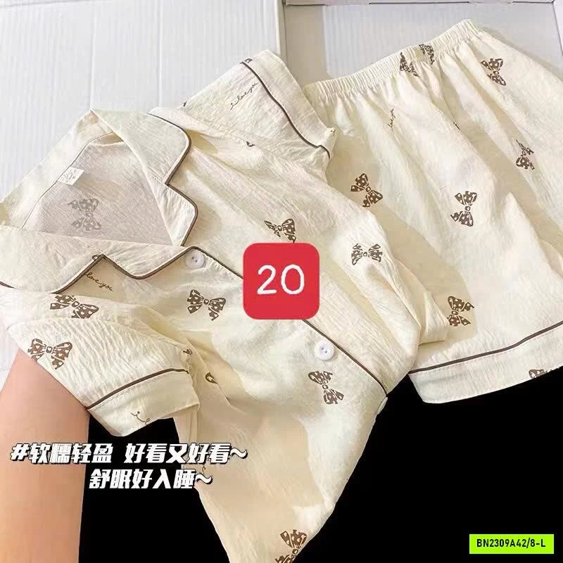 BỘ PIJAMA BÉ GÁI MÙA HÈ