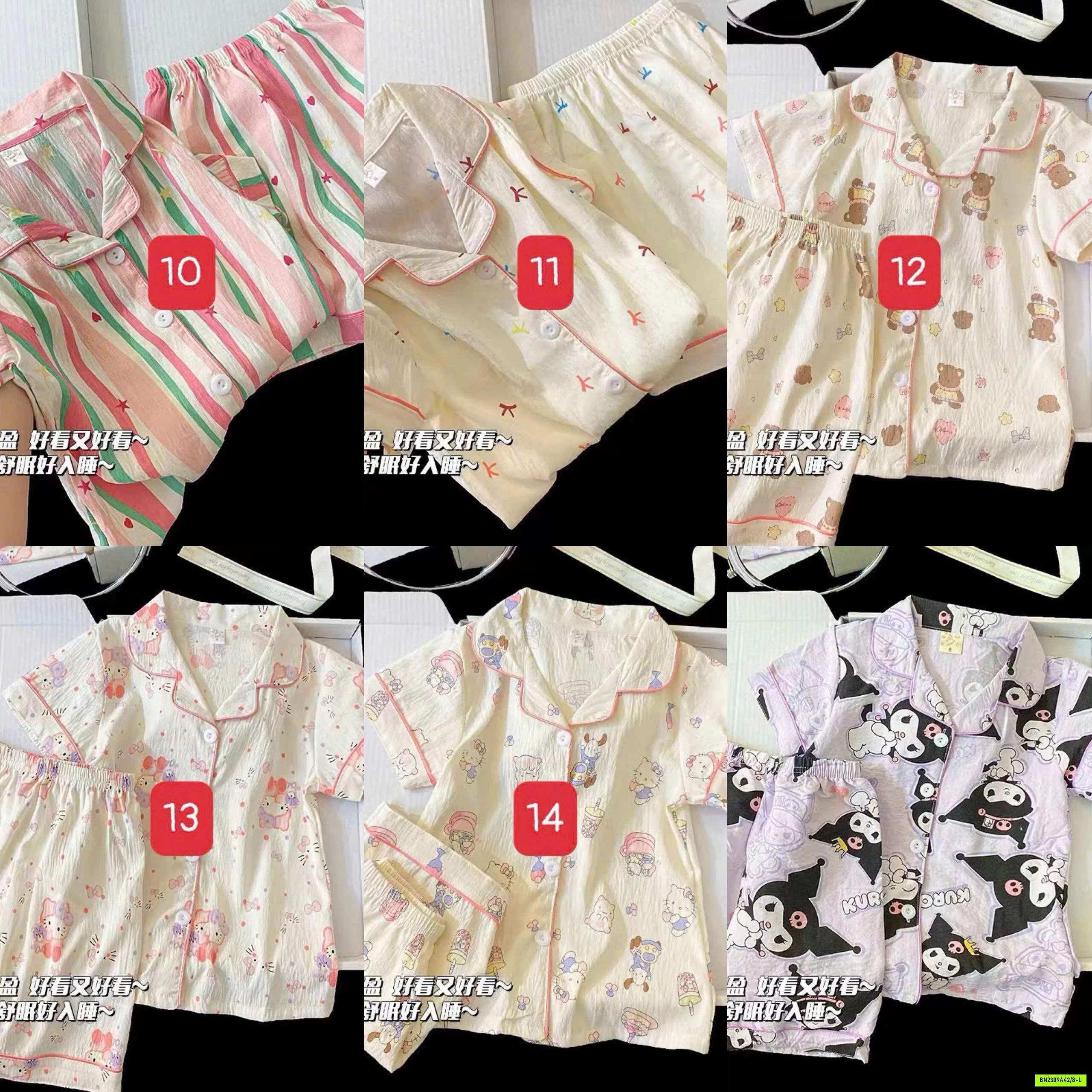 BỘ PIJAMA BÉ GÁI MÙA HÈ