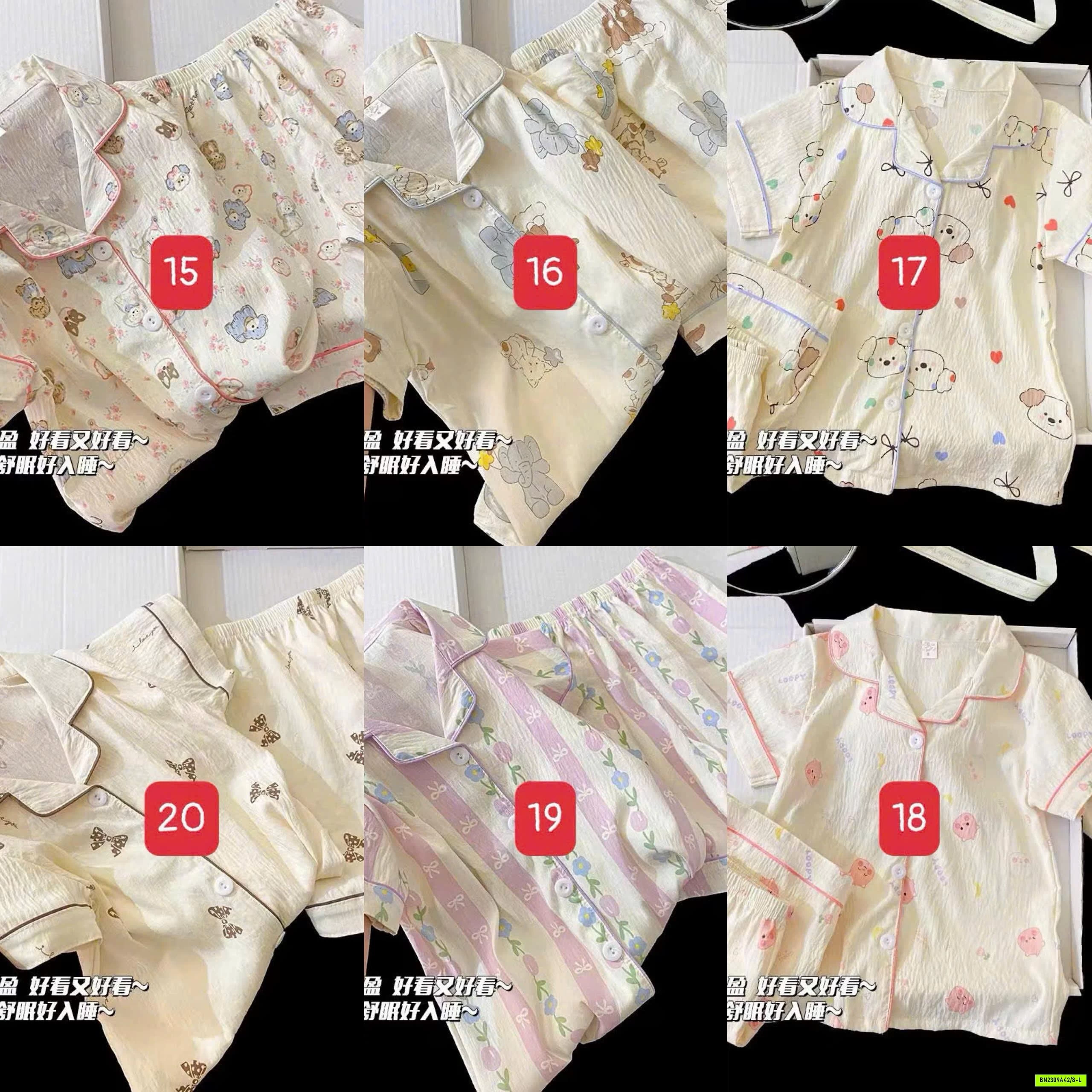 BỘ PIJAMA BÉ GÁI MÙA HÈ