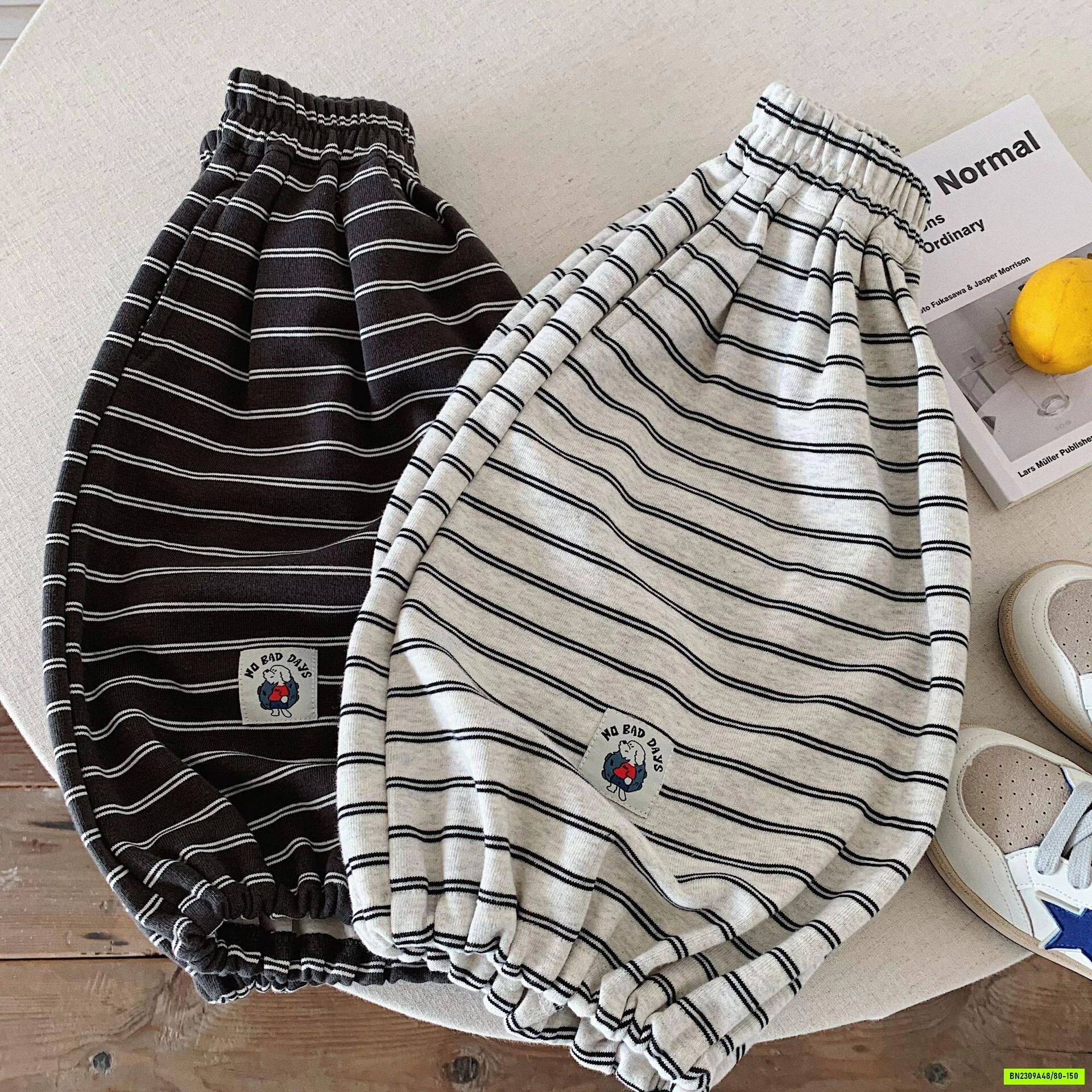 QUẦN NỈ BOM KẺ NGANG CẠP TO