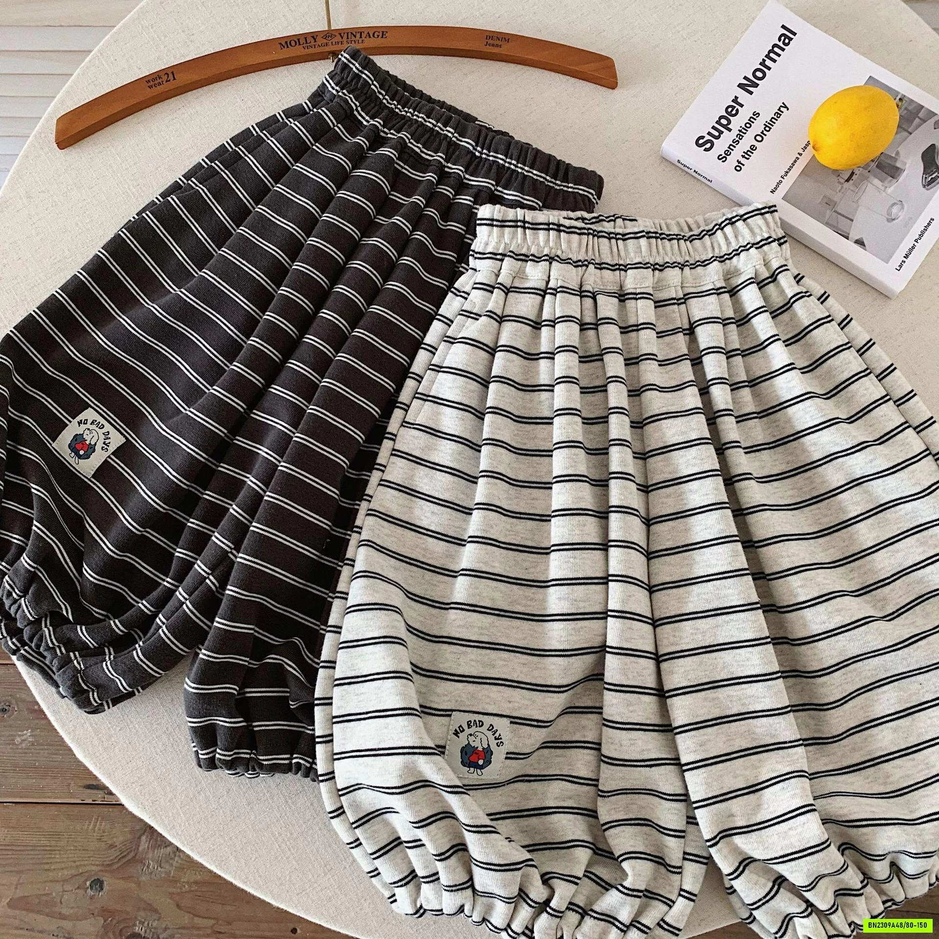 QUẦN NỈ BOM KẺ NGANG CẠP TO
