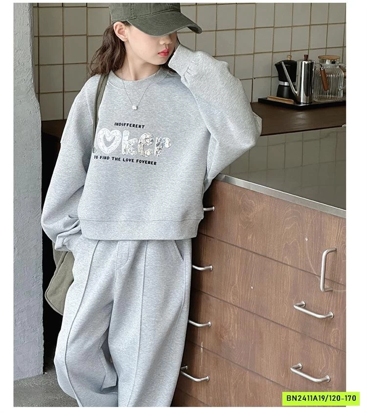 BỘ NỈ XÁM BÉ GÁI SZ ĐẠI