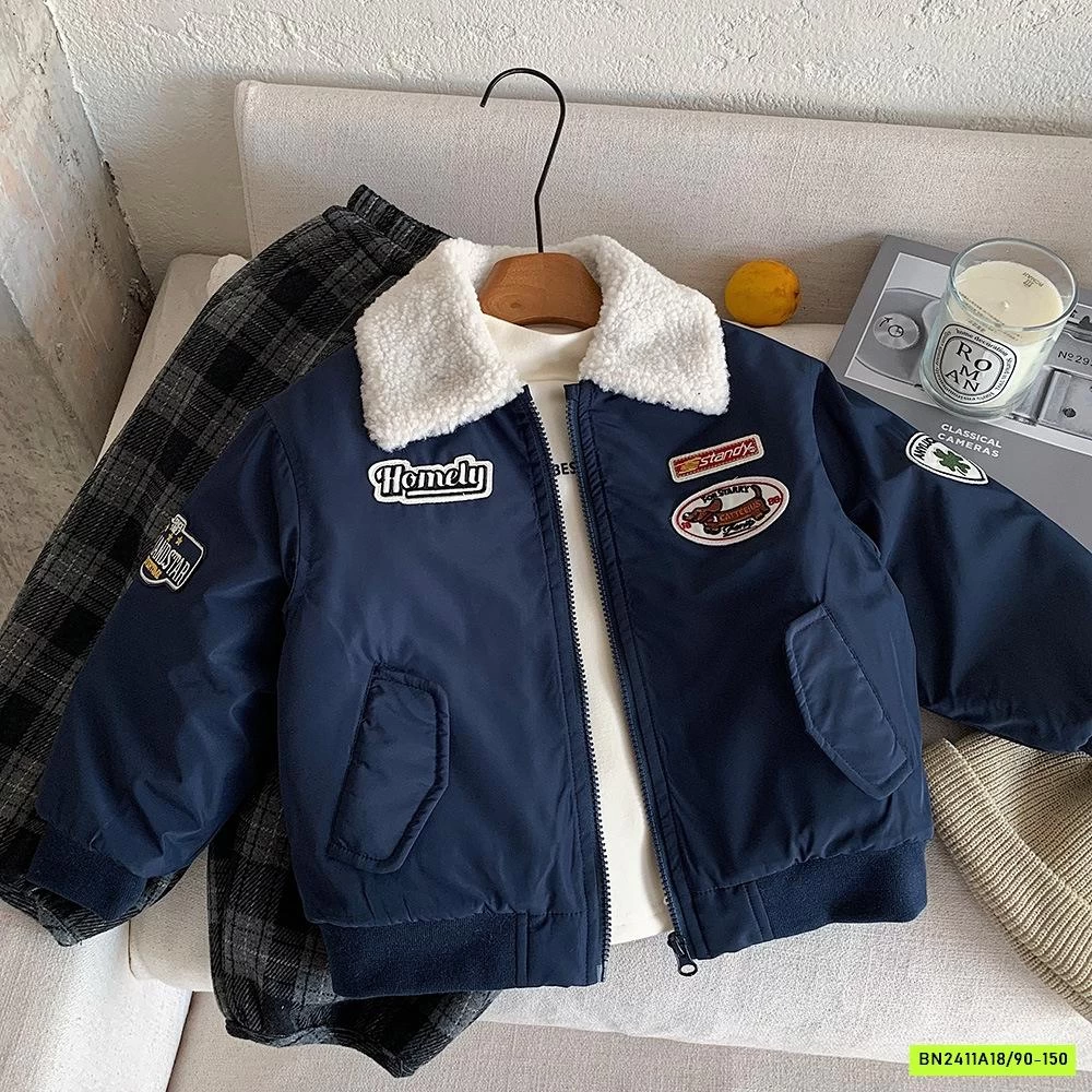 KHOÁC PHI CÔNG PHỐI CỔ LÔNG TRẦN TRÁM