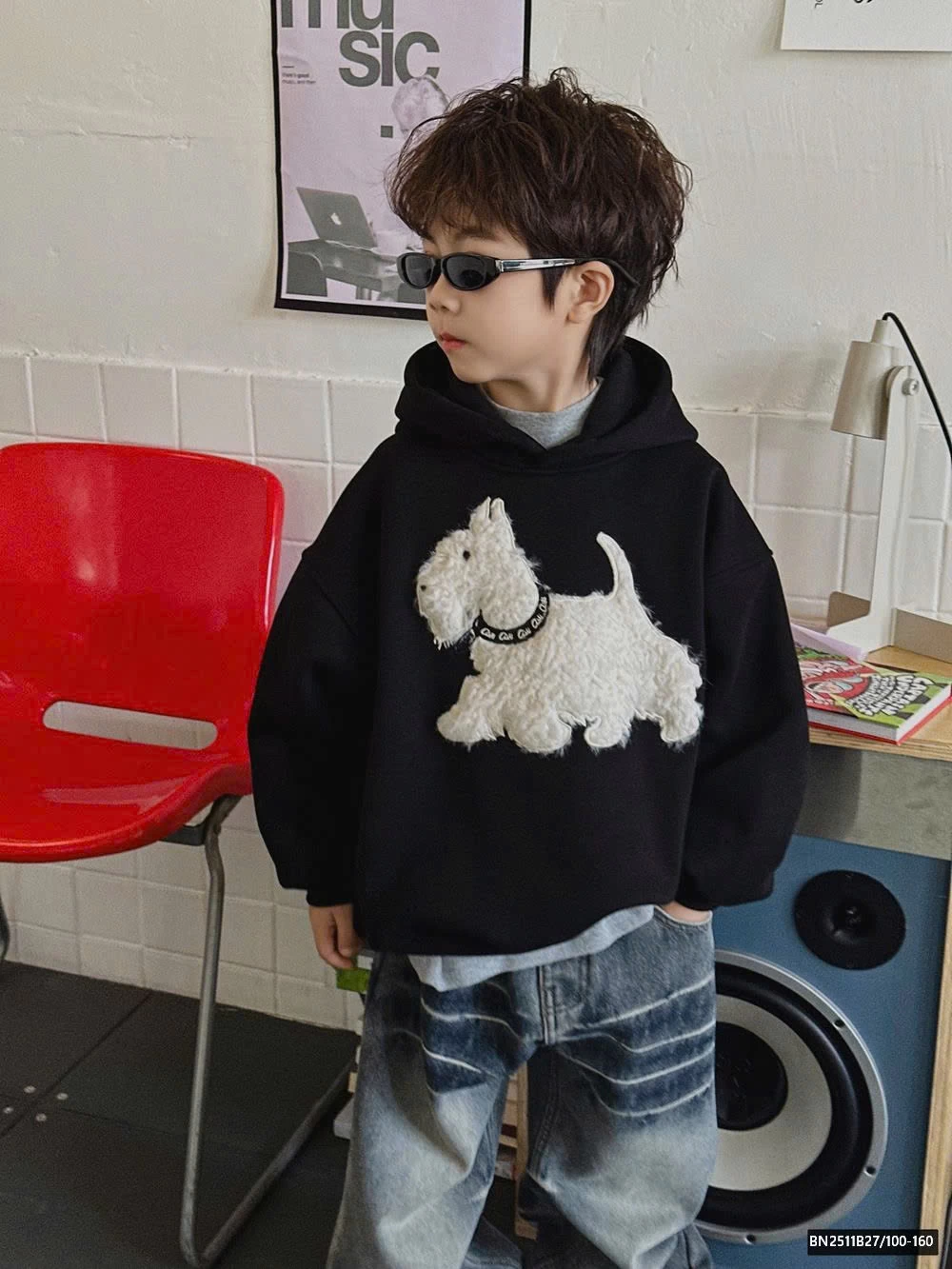 ÁO HOODIE CHÓ LÔNG MŨ TAI NHỌN