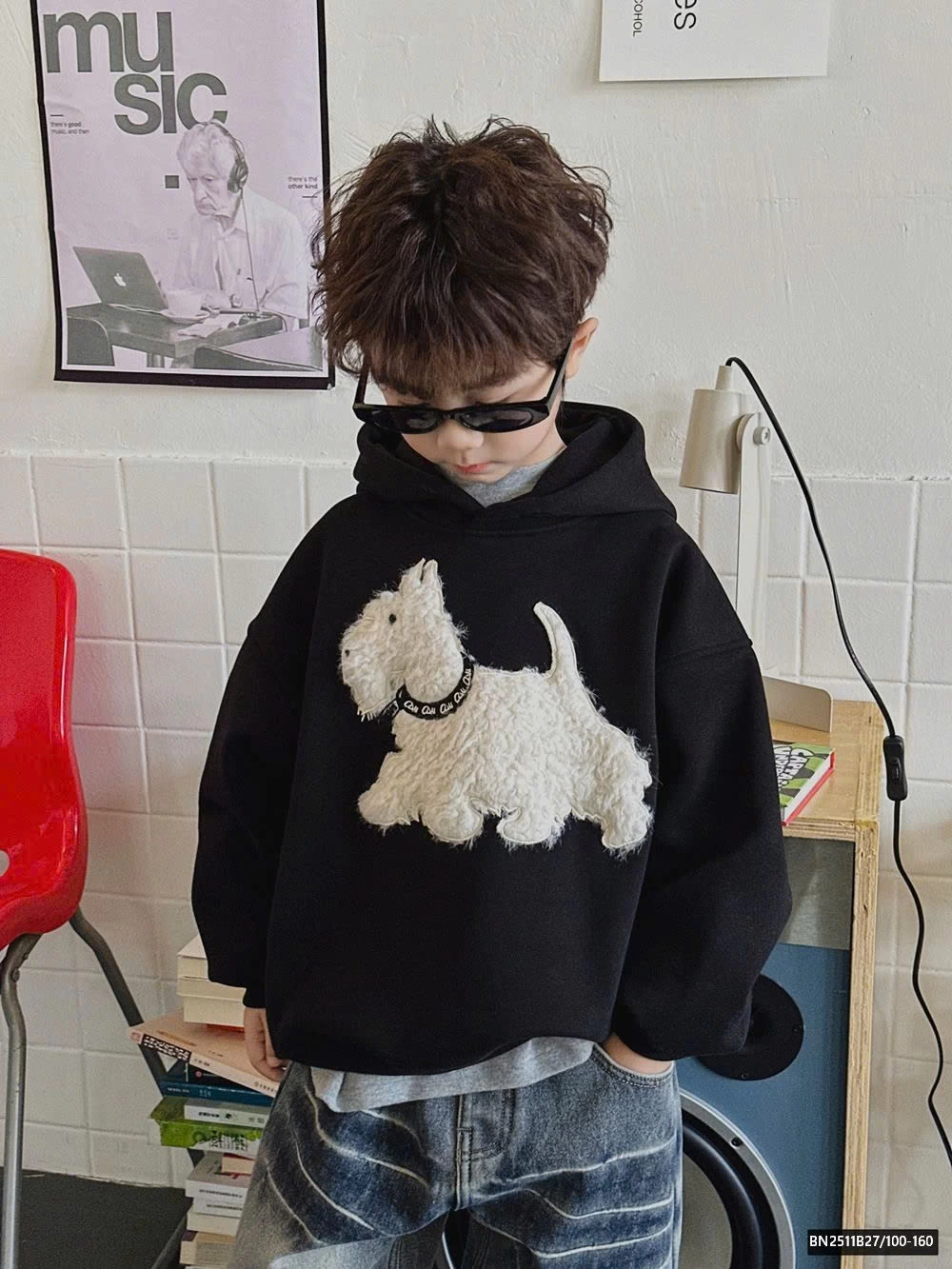 ÁO HOODIE CHÓ LÔNG MŨ TAI NHỌN