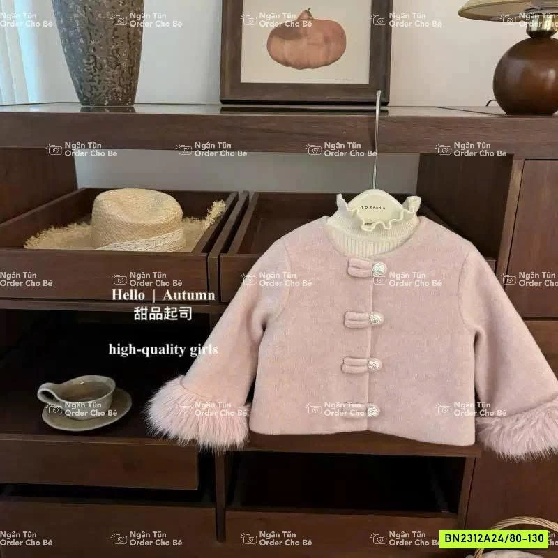 SÉT VÁY DẠ HỒNG LÓT NHUNG NINGLI