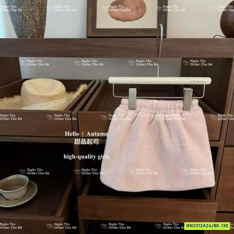 SÉT VÁY DẠ HỒNG LÓT NHUNG NINGLI