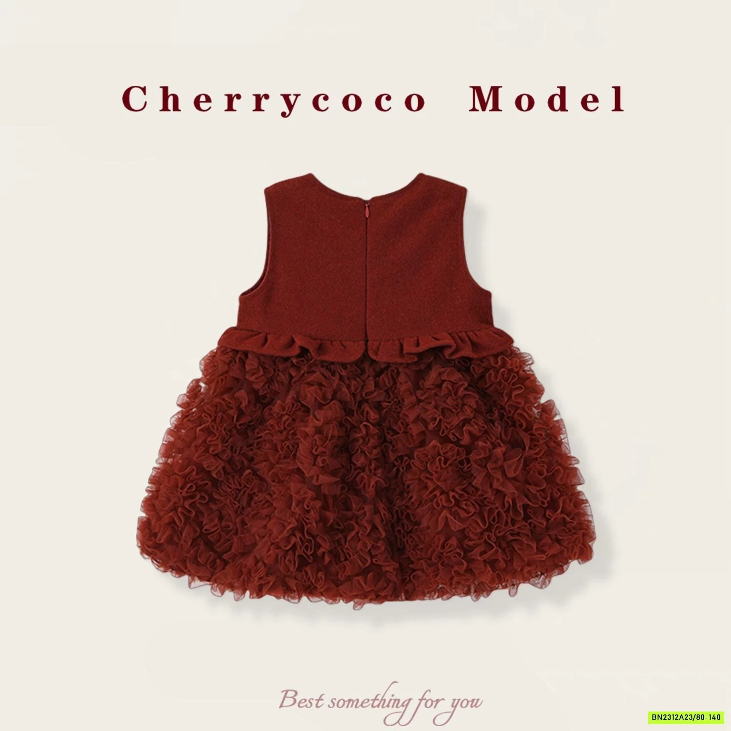 SÉT VÁY ĐỎ KÈM NƠ CÀI VOAN CHERRYOCO