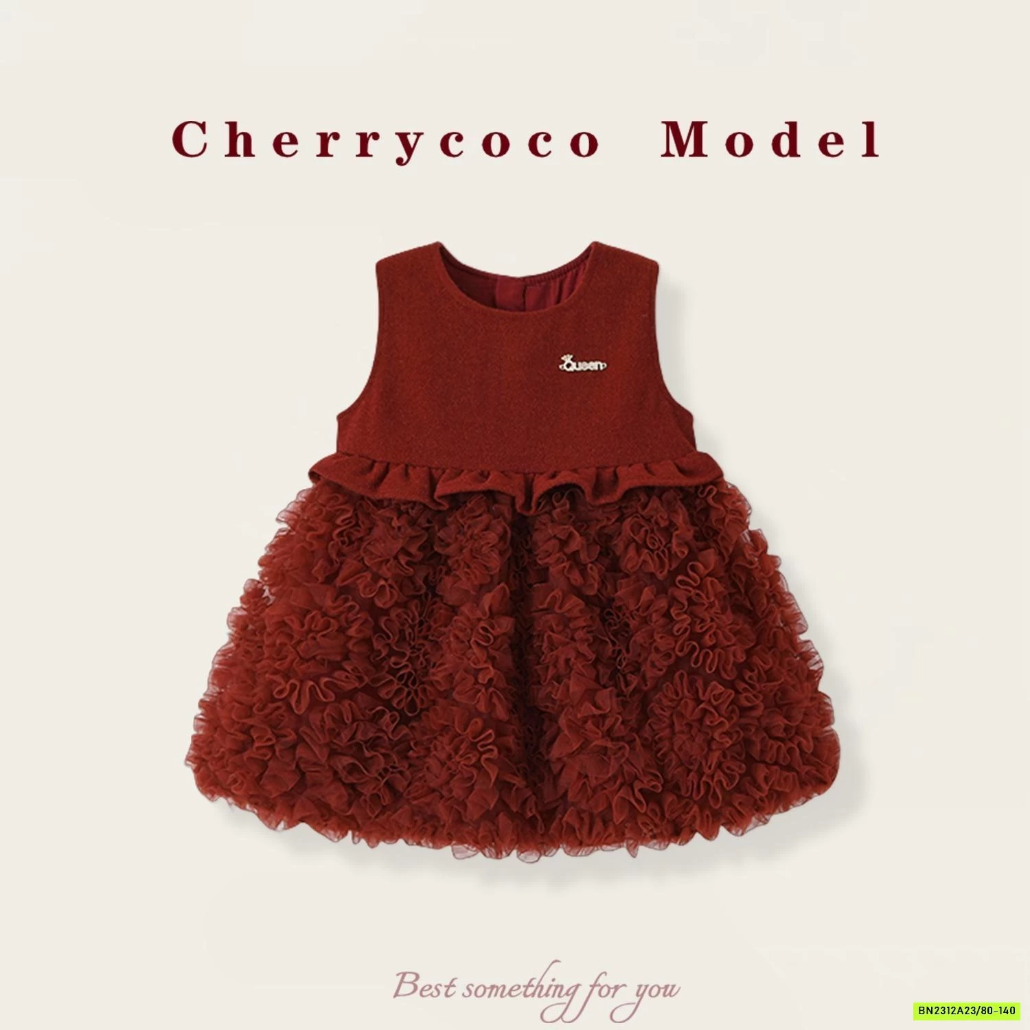 SÉT VÁY ĐỎ KÈM NƠ CÀI VOAN CHERRYOCO