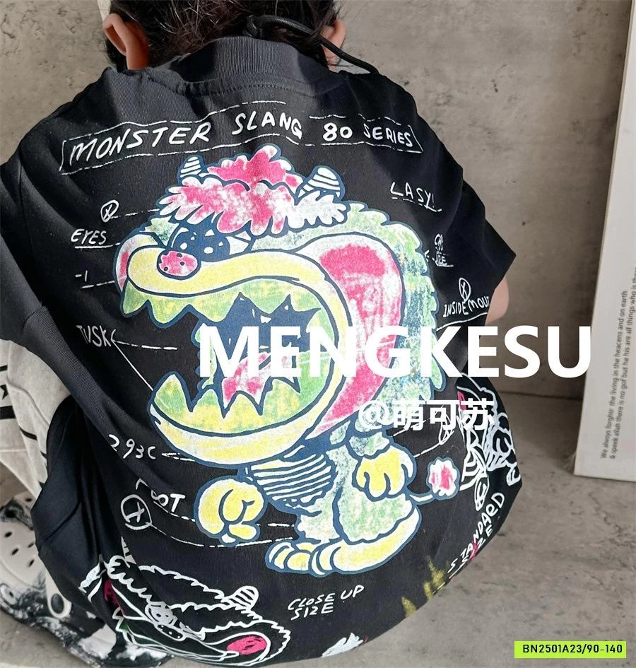 ÁO THUN RỒNG MIX SHORT XÁM MENGKESU