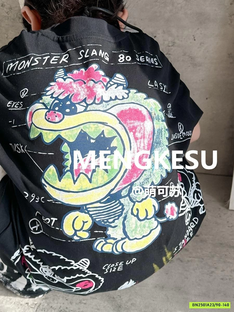 ÁO THUN RỒNG MIX SHORT XÁM MENGKESU