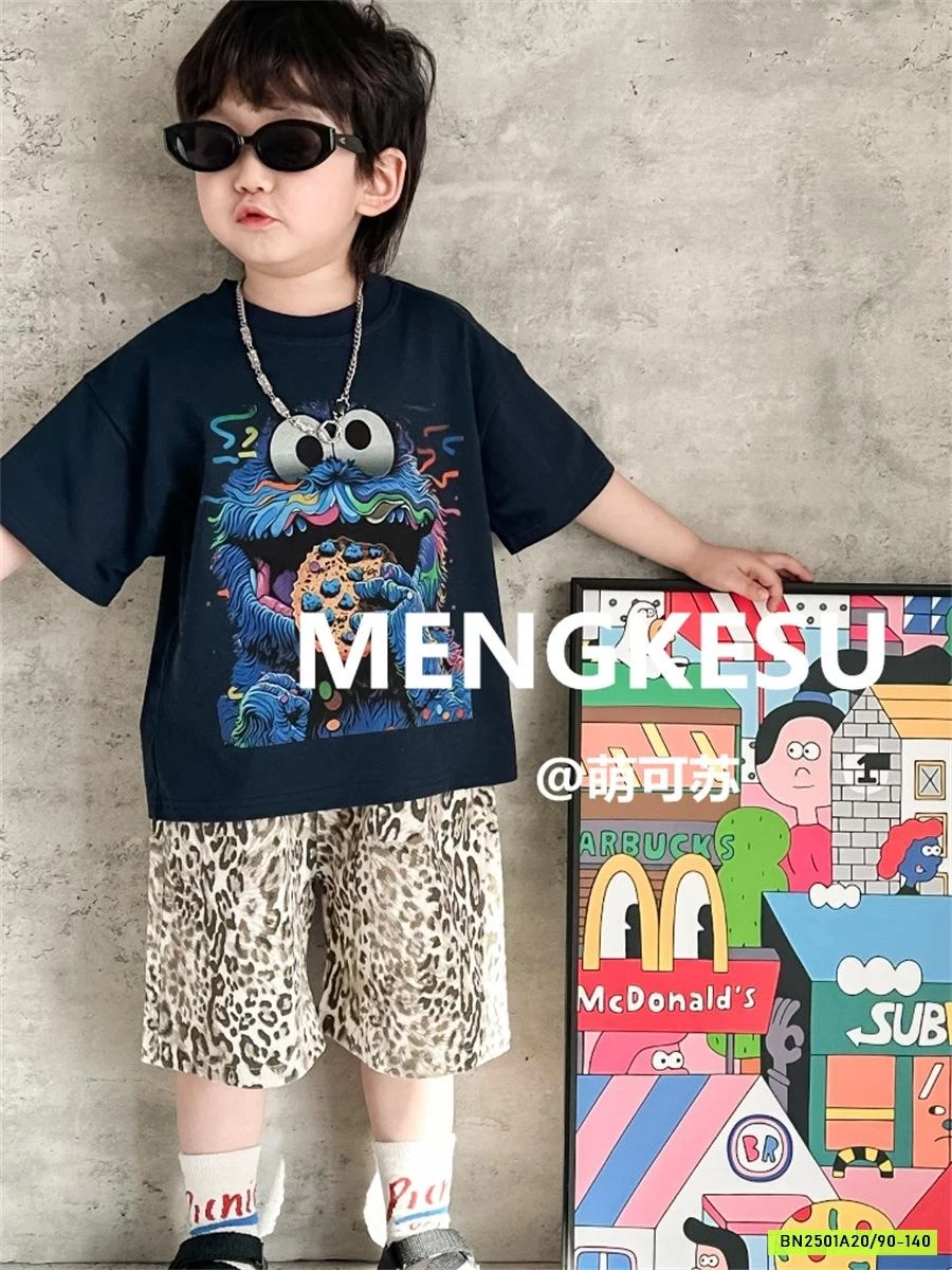 ÁO THUN HOẠT HÌNH QUÁI VẬT NHỎ MENGKESU