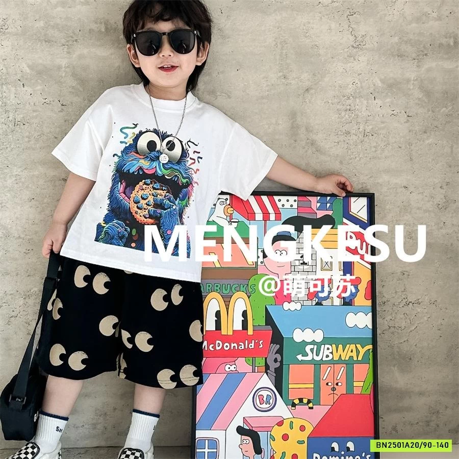 ÁO THUN HOẠT HÌNH QUÁI VẬT NHỎ MENGKESU