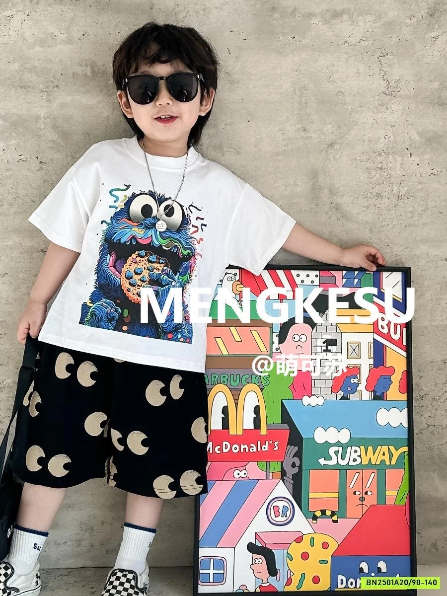 ÁO THUN HOẠT HÌNH QUÁI VẬT NHỎ MENGKESU