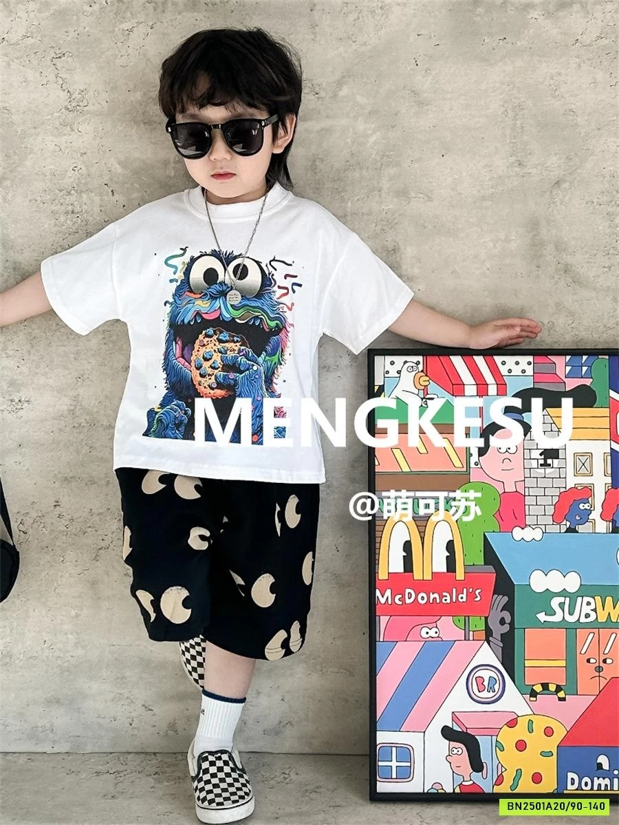 ÁO THUN HOẠT HÌNH QUÁI VẬT NHỎ MENGKESU