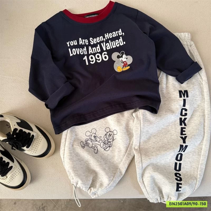 QUẦN COTTON BO GẤU MICKEY 71691 MMY