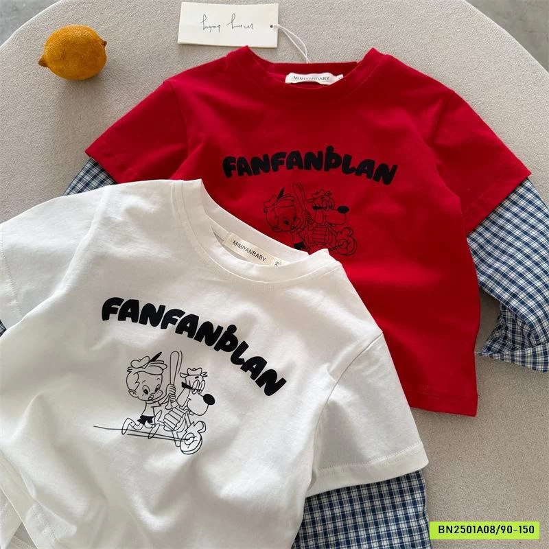 ÁO THUN GIẢ 2 LỚP TAY CARO 26238 MMY