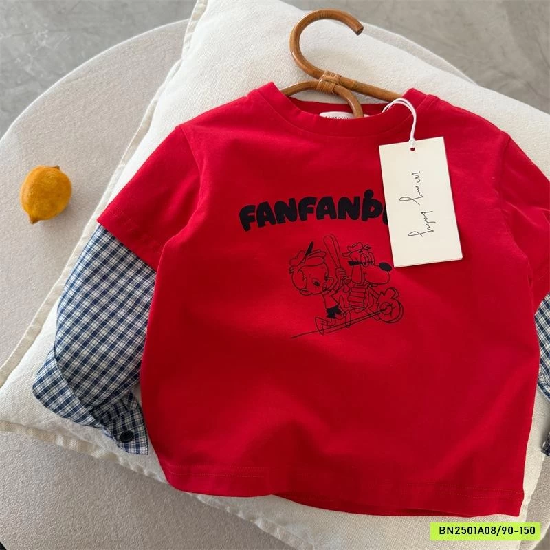 ÁO THUN GIẢ 2 LỚP TAY CARO 26238 MMY