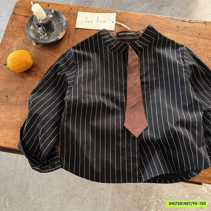 SƠ MI SỌC CỔ TRỤ LIỀN CÀ VẠT 71251 MMY