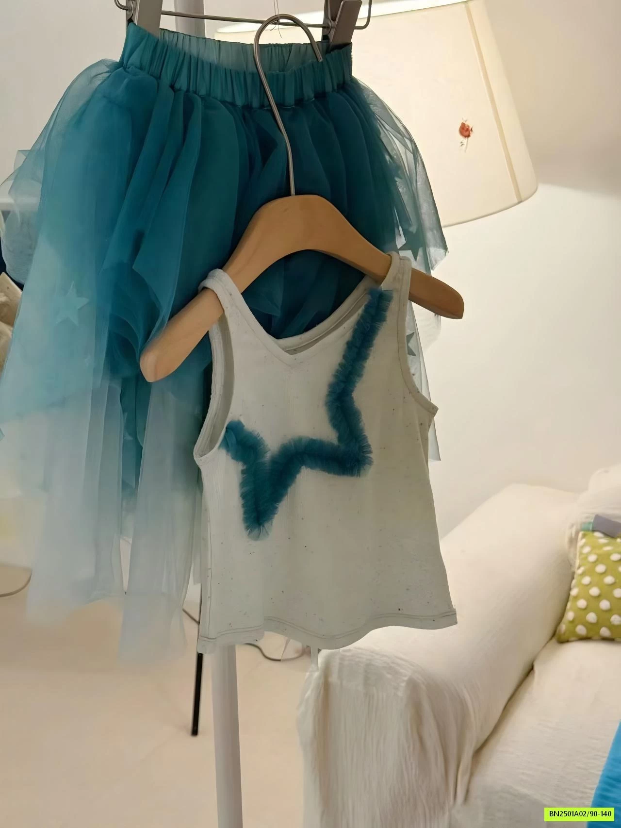 SÉT ÁO NGÔI SAO MIX CV TUTU LOANG MÀU