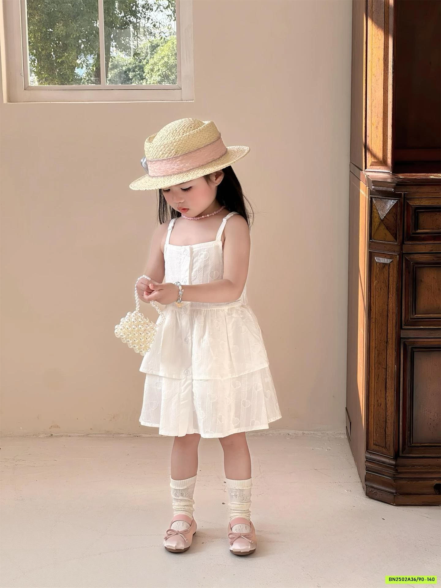 ĐẦM 2 DÂY THÊU NỔI ĐÁNG YÊU