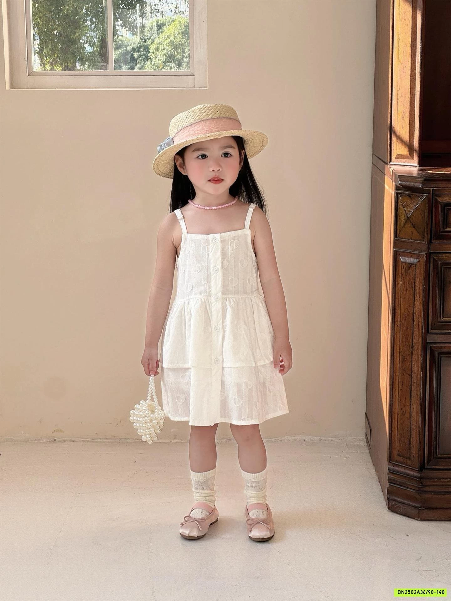 ĐẦM 2 DÂY THÊU NỔI ĐÁNG YÊU