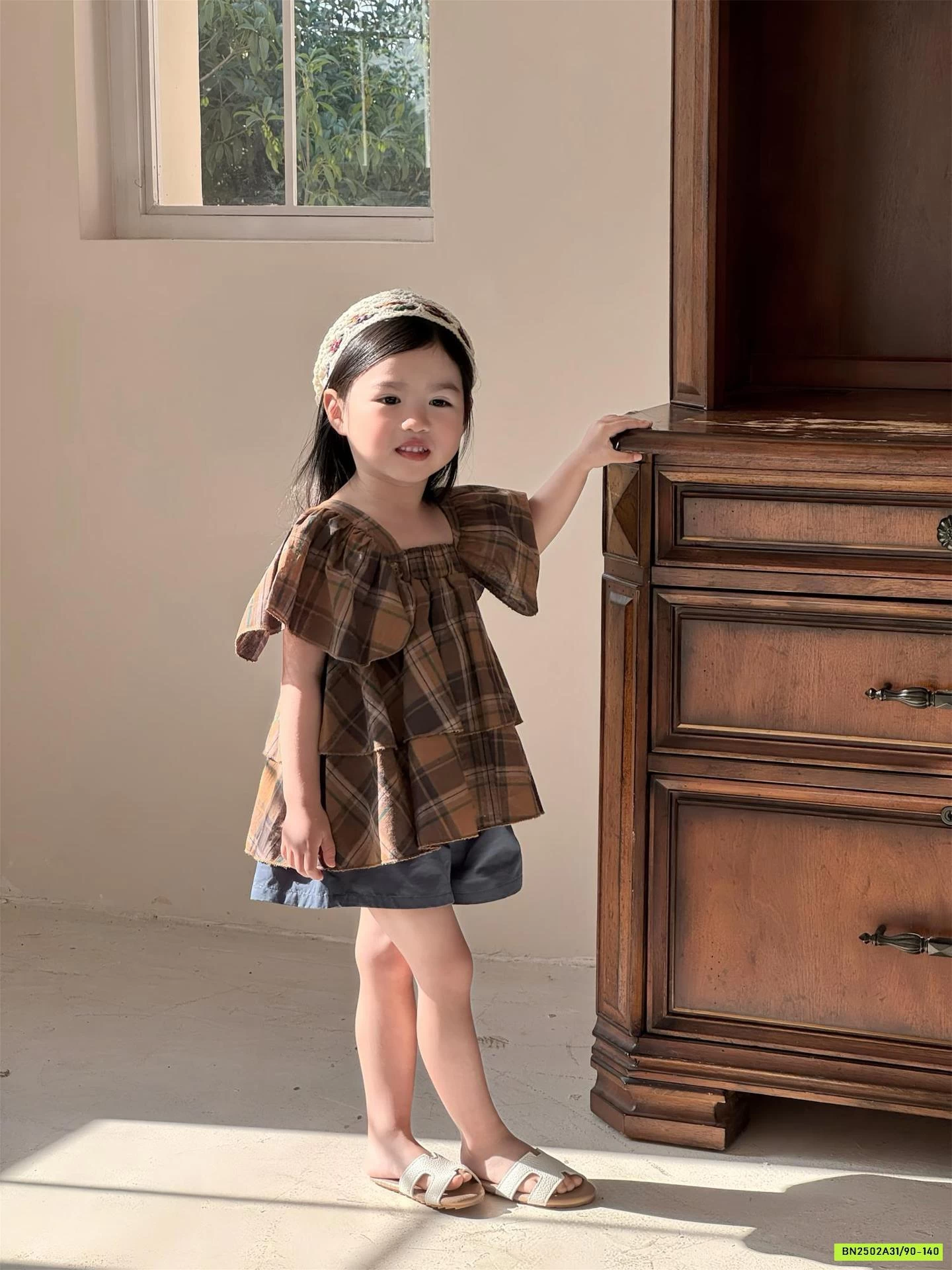 ÁO NÂU CÁNH TIÊN MIX SHORT THÔ