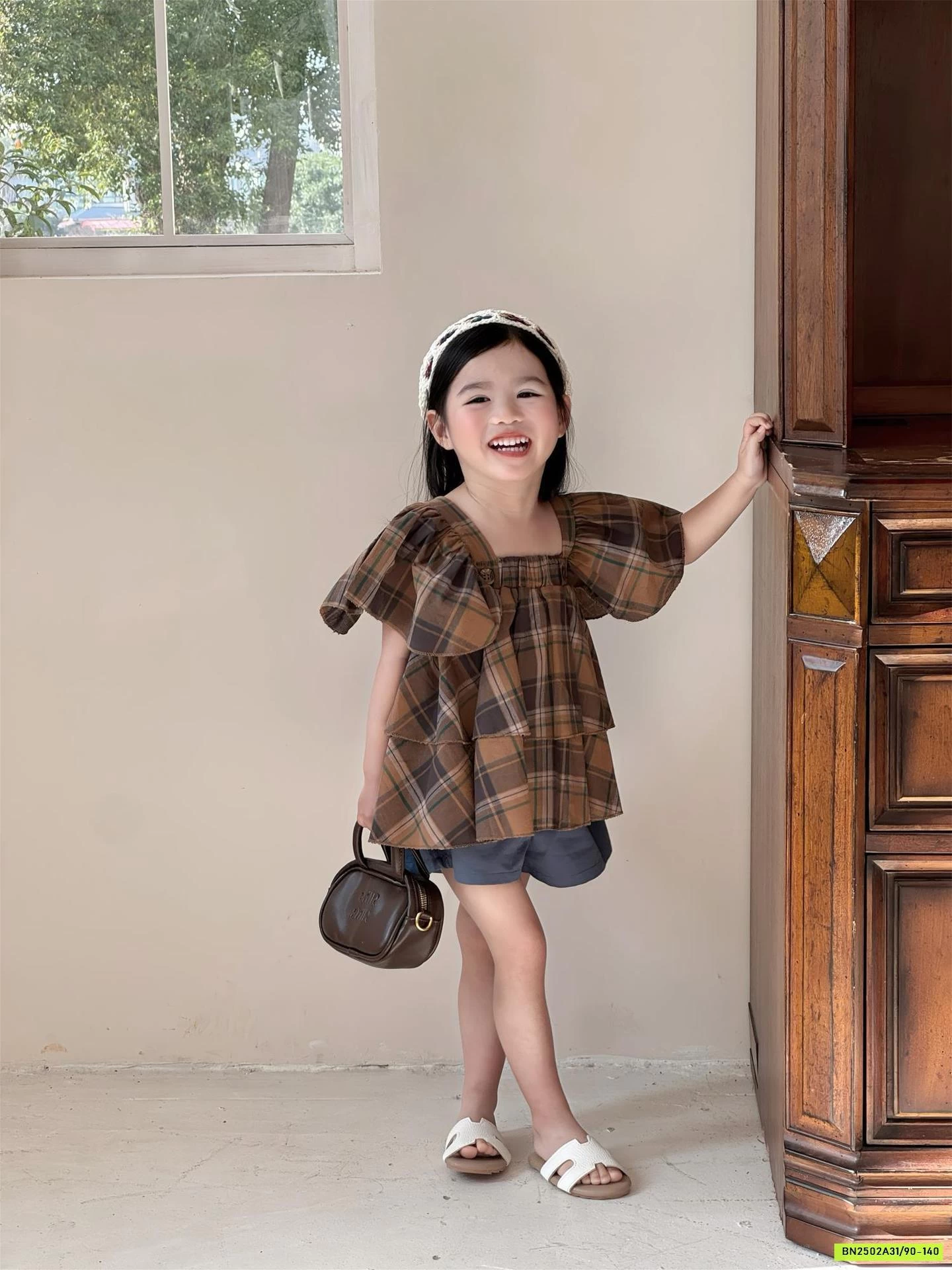 ÁO NÂU CÁNH TIÊN MIX SHORT THÔ