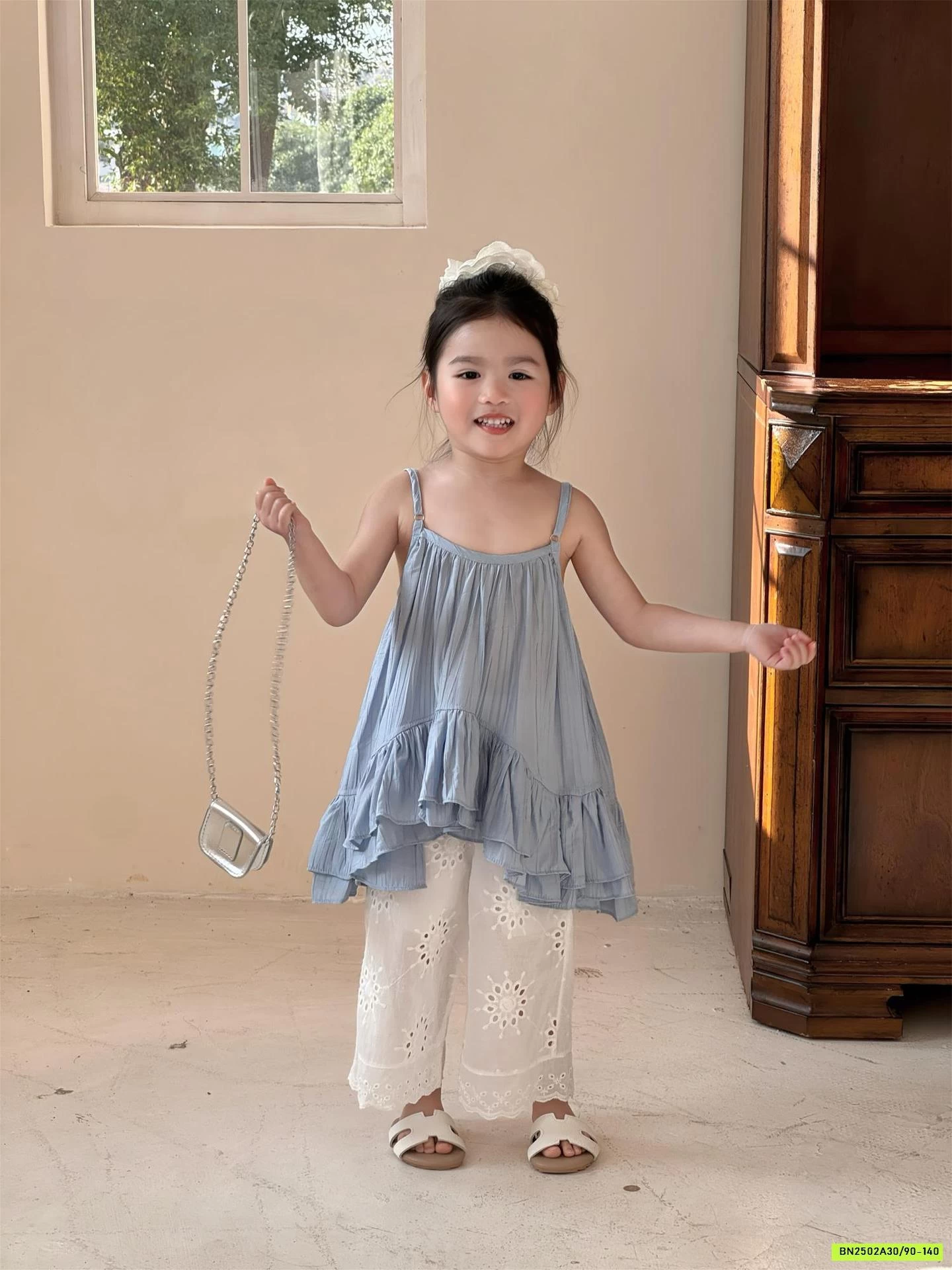 ÁO 2 DÂY BÁNH BÈO MIX QUẦN SUÔNG