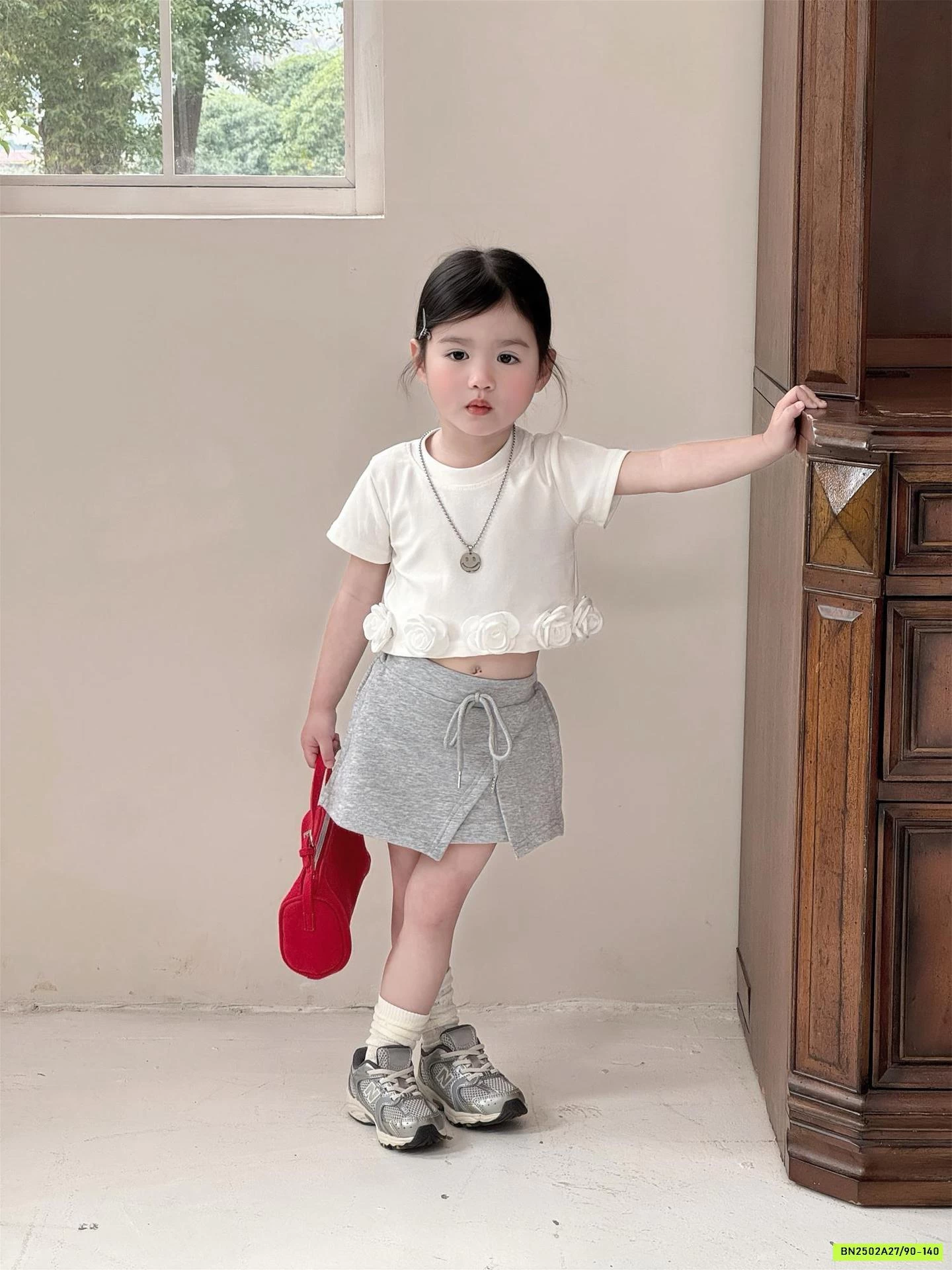 CROPTOP HOA MIX CV XÁM