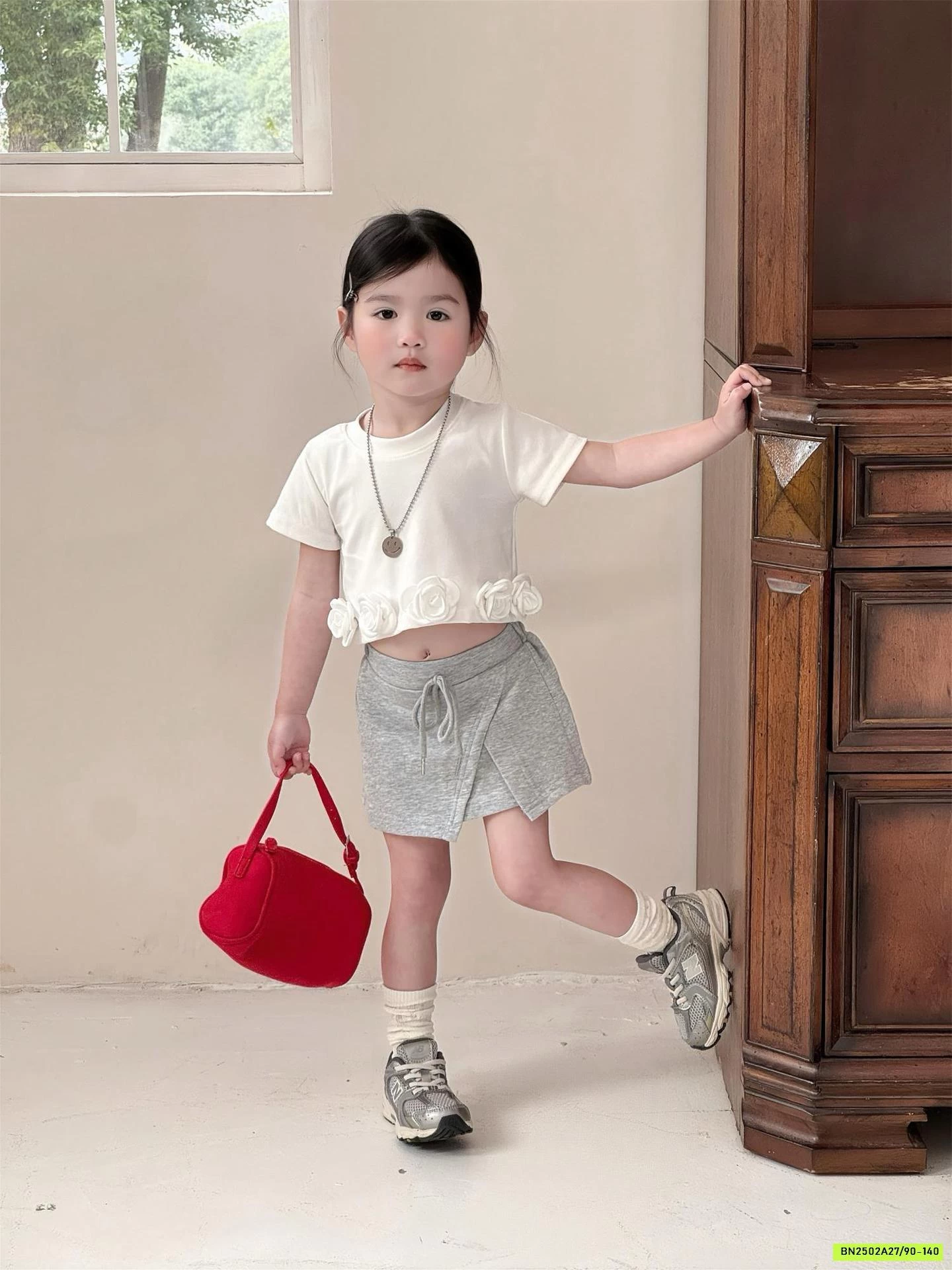 CROPTOP HOA MIX CV XÁM