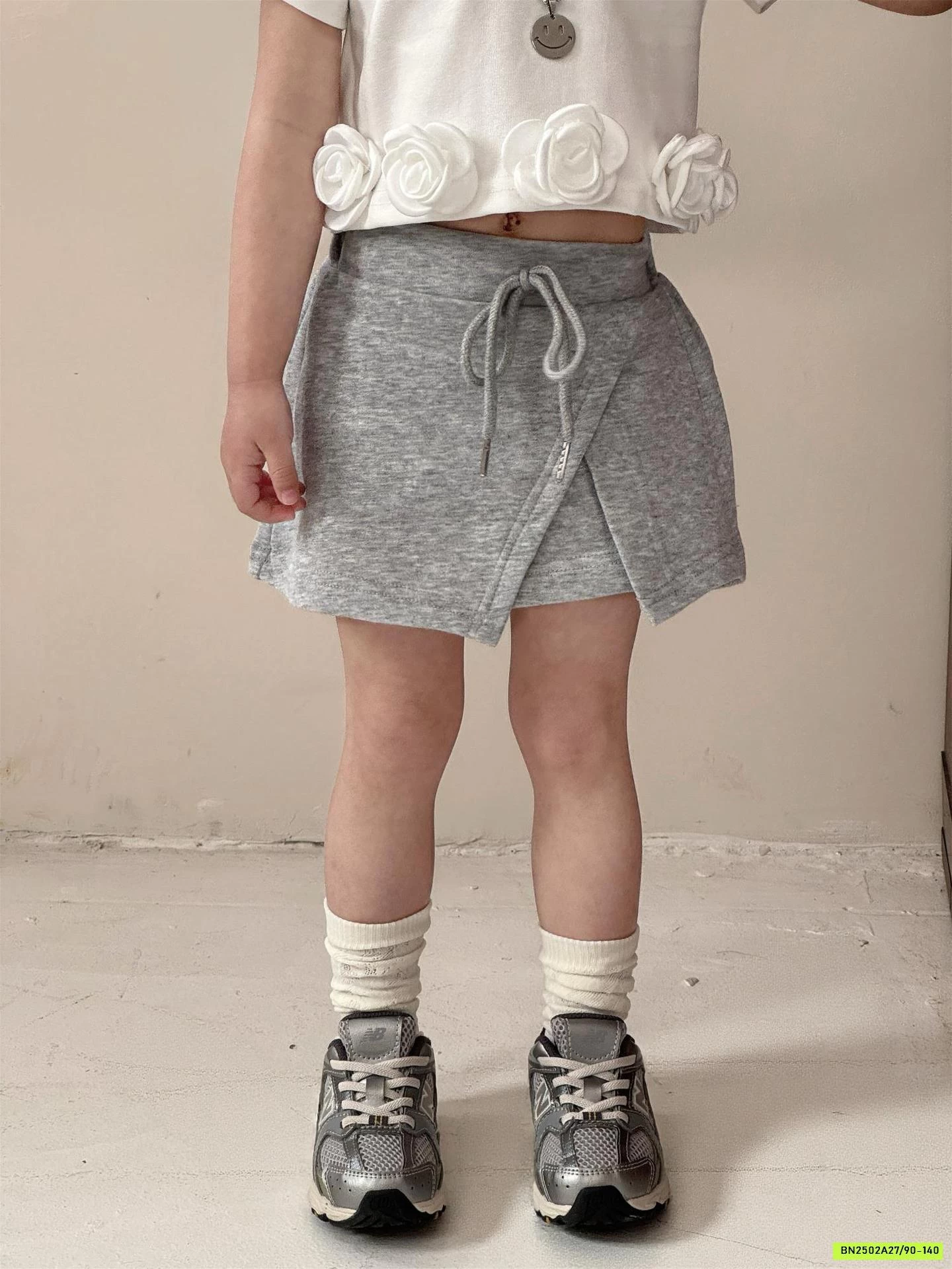 CROPTOP HOA MIX CV XÁM