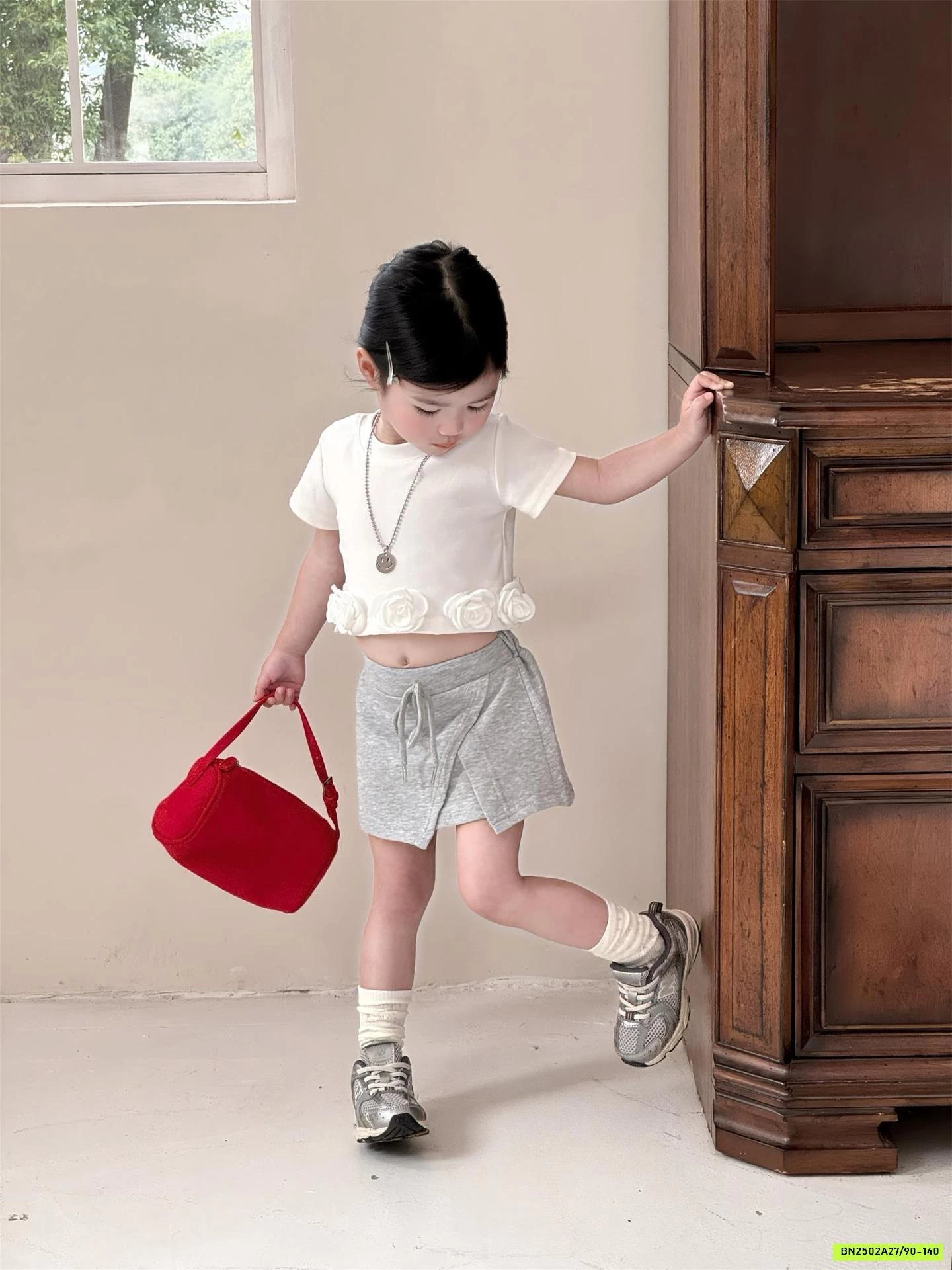 CROPTOP HOA MIX CV XÁM