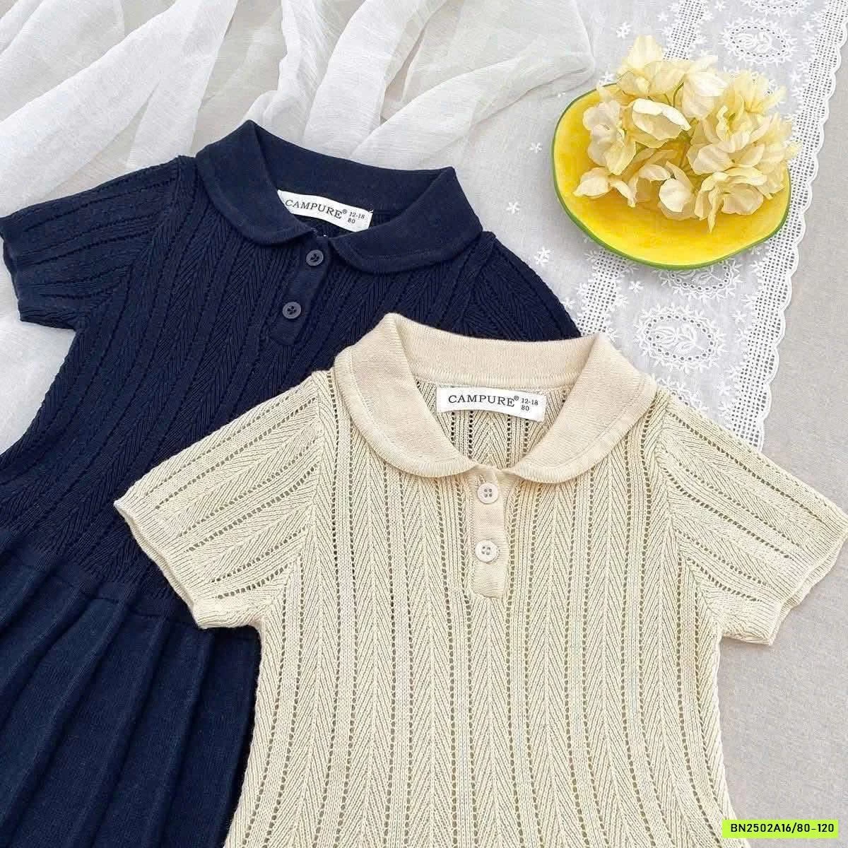 ĐẦM LEN DỆT CỔ POLO