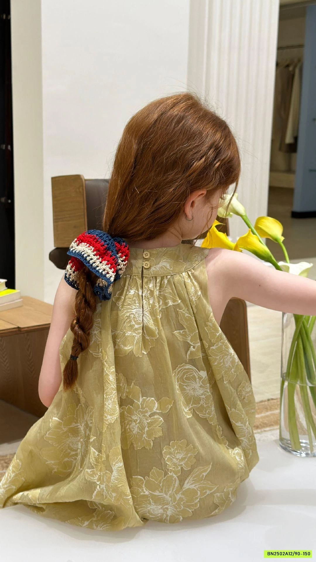 ĐẦM VOAN HOA CỔ YẾM