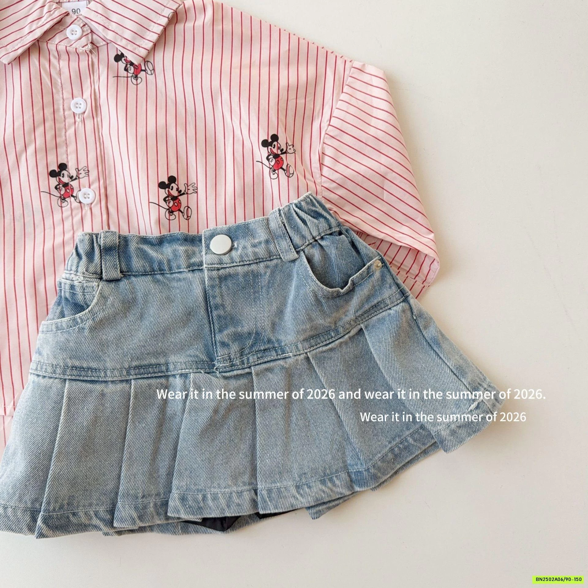 CHÂN VÁY JEANS XẾP LY T&Q KIDS