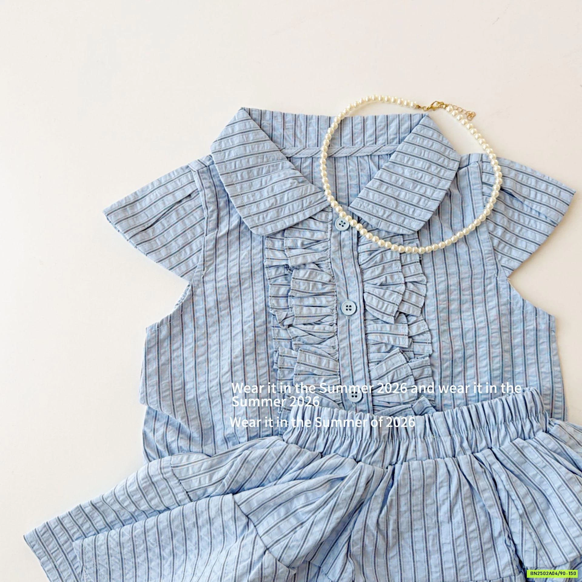 SÉT VÁY SƠ MI XANH T&Q KIDS